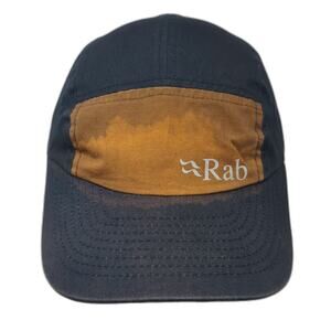Rab 5 Panel Blue One Size Hat Organic Cotton Slideback Contrast Front Panel